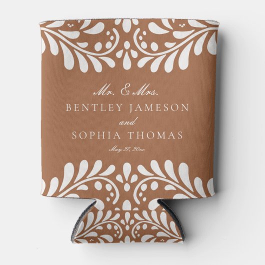 クレイタラベラタイルフィスペインのエスタ結婚式の引き出物 缶クーラー (正面)