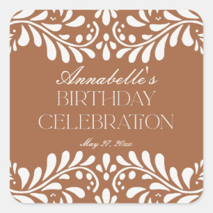 クレイタラベラタイルフィスペインのエスタ誕生日フリット スクエアシール