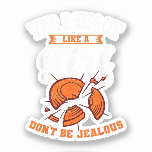 クレイターゲット射撃、 発砲Yep、私は女の子の贈り物のように撮影 シール (正面)