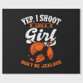 クレイターゲット射撃、 発砲Yep、私は女の子の贈り物のように撮影 ラッピングペーパー (フラット)