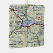 クレイッジダムヴィンテージマップ セラミックオーナメント (右)