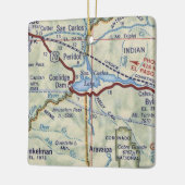 クレイッジダムヴィンテージマップ セラミックオーナメント (左)