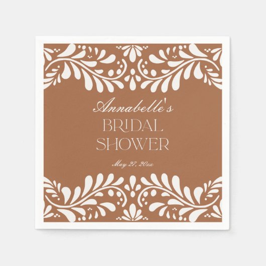 クレイトラベラ タイル スペイン フィエスタ ブライダルシャワー スタンダードカクテルナプキン (正面)