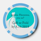 クレイトランプのポーカーチップメイド・オブ・オーナー（花嫁付き添い人）またはブライドメイド招待状 ポーカーチップ (裏面)