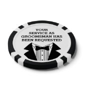 クレイトランプのポーカーチップ花婿介添人またはグロムスマン招待状 ポーカーチップ (トップ)