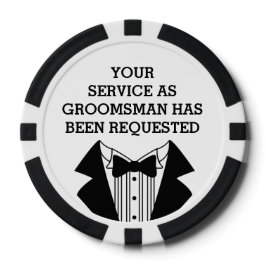 クレイトランプのポーカーチップ花婿介添人またはグロムスマン招待状 ポーカーチップ