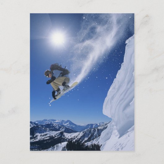 クレイトンからスネーク・クリーク・キャニオンに飛び込む3 ポストカード (正面)