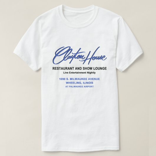 クレイトンハウスレストランホイーリングIL Tシャツ (デザイン正面)