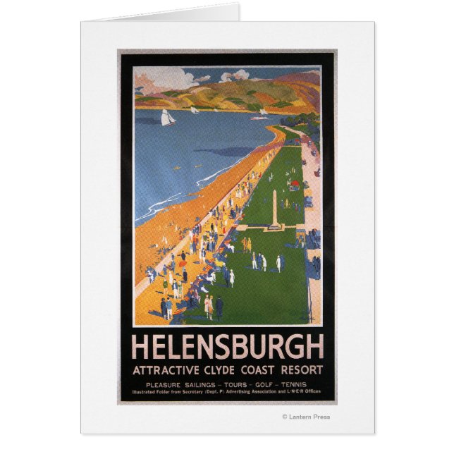 クレイドコーストビーチ鉄道ポスター沿線の群衆 (正面)