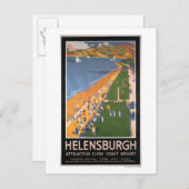 クレイドコーストビーチ鉄道ポスター沿線の群衆 ポストカード (正面/裏面)