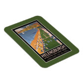 クレイドコーストビーチ鉄道ポスター沿線の群衆 マグネット (右側)