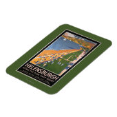 クレイドコーストビーチ鉄道ポスター沿線の群衆 マグネット (左側)