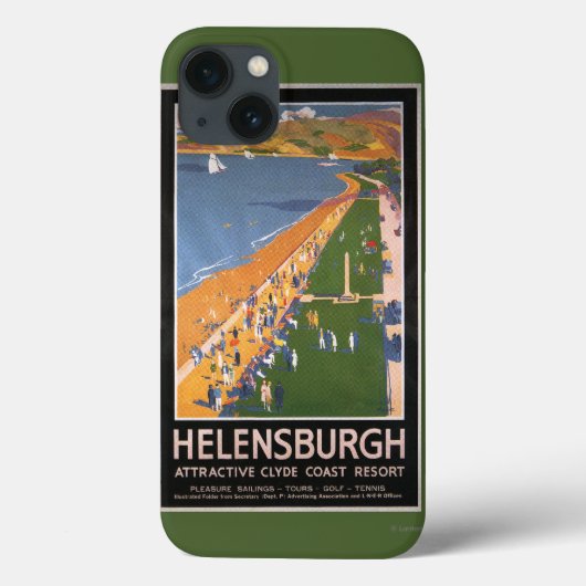 クレイドコーストビーチ鉄道ポスター沿線の群衆 Case-Mate iPhoneケース (裏面)