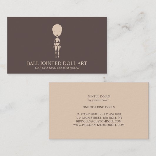 クレイドールメイカーアーティストマネキンファッション 名刺 (正面/裏面)