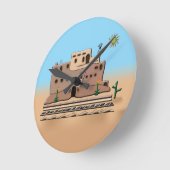 クレイハウス ラウンド壁時計 (傾斜)