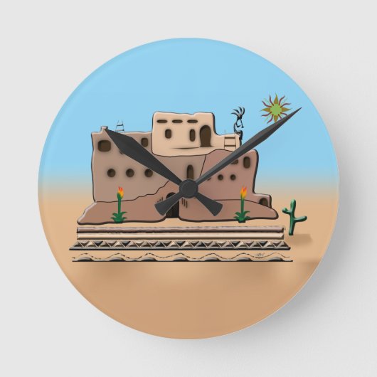 クレイハウス ラウンド壁時計 (正面)