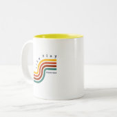 クレイバイブルレトロ聖句クリスチャン・コーヒーMuのように ツートーンマグカップ (正面左)