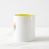 クレイバイブルレトロ聖句クリスチャン・コーヒーMuのように ツートーンマグカップ (中央)