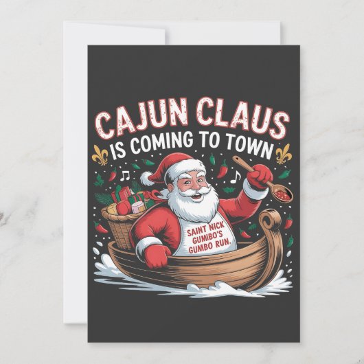 クレイパスが街にやってくる Cajun Clause クリスマスクランプス 招待状 (正面)
