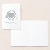 クレイビーメリーランド蟹が元気にビーチ 箔カード (ディスプレー)