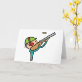 クレイピジョントラップ射撃、 発砲 カード (黄色い花)