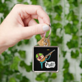 クレイピジョントラップ射撃、 発砲 キーホルダー (手)