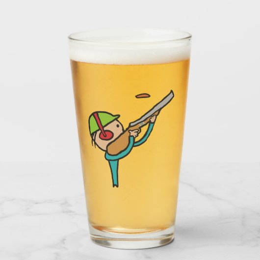 クレイピジョントラップ射撃、 発砲 タンブラーグラス (ドリンク正面)