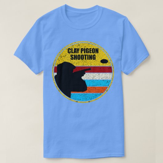 クレイピジョン射撃、 発砲 Tシャツ (デザイン正面)