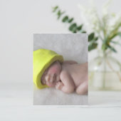 クレイベビースリーピングオントゥミー、小妖精や小人ハット、彫刻 ポストカード (スタンド正面)