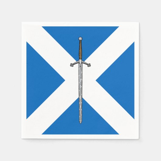 クレイモアとサルタイヤ スタンダードカクテルナプキン (正面)