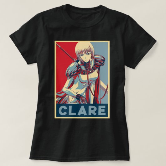 クレイモアアニメキャラクターCLAREアートクラシックTシャツ Tシャツ (デザイン正面)