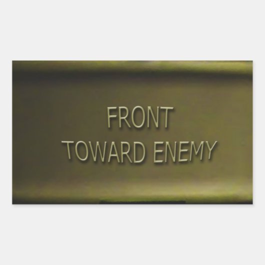 クレイモア地雷ステッカー Mk II Front Toward Enemy 長方形シール (正面)