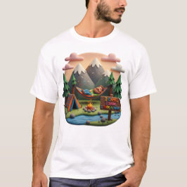 クレイモデリングアート「来た、見た、寝た」シーン Tシャツ