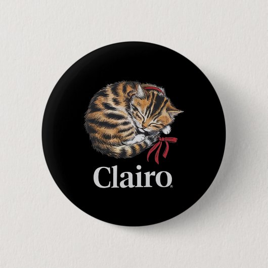 クレイロが猫を言う 缶バッジ (正面)