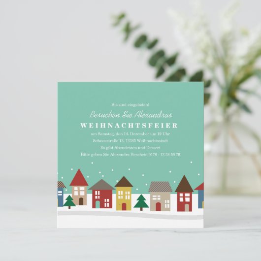 クレインHäuserの冬Einweihungspartyはeinladen 招待状 (スタンド正面)