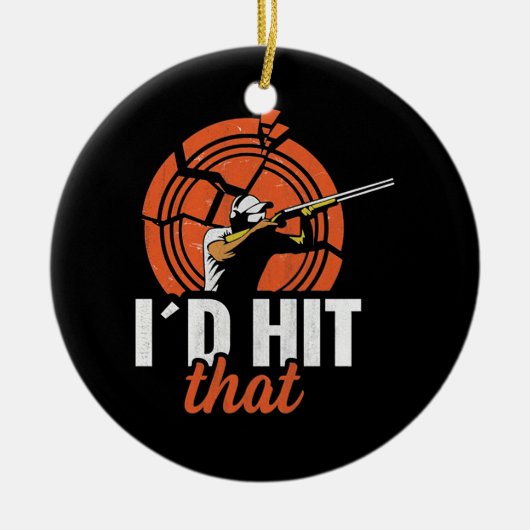 クレイ射撃、 発砲トラップ射撃、 発砲 セラミックオーナメント (正面)