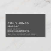 クレイ素朴シーホース、シーフード、シェフ、料理 名刺 (裏面)