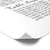 クレイ・シーホースビーチ結婚式座席表 ポスター (角)