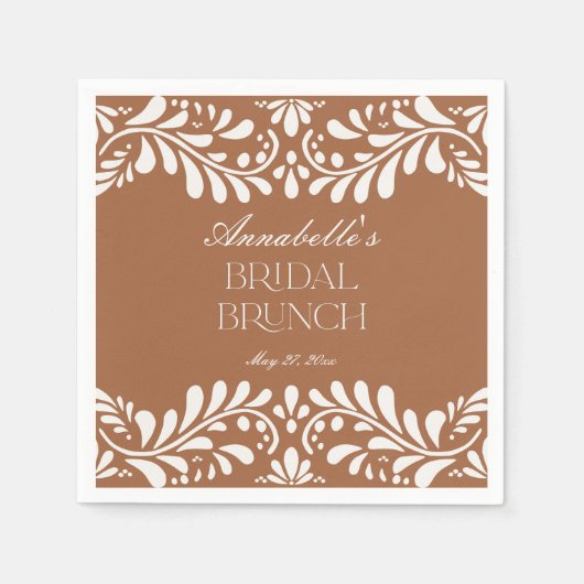 クレイ・タラベラ・タイル スペイン フィエスタ ブライダル ブランチ スタンダードカクテルナプキン (正面)