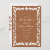 クレイ・タラベラ・タイル スペイン フィエスタ ベイビー スプリンکل 招待状 (正面/裏面)