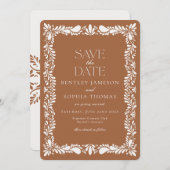 クレイ・タラベラ・タイル スペイン フィエスタ 保存の日付 招待状 (正面/裏面)