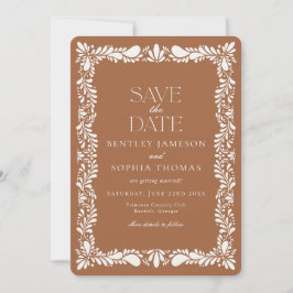 クレイ・タラベラ・タイル スペイン フィエスタ 保存の日付 招待状