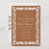 クレイ・タラベラ・タイル スペイン フィエスタ 洗礼 招待状 (正面/裏面)