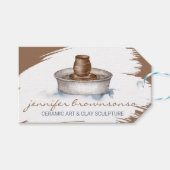 クレイ・ターナー陶芸 セラミックアート彫刻 手作り ギフトタグ (正面(横))