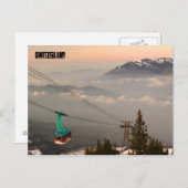 クレウェナールプスイススキーリゾートスイスアルプサンセット ポストカード (正面/裏面)