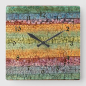 クレエ - ツリーナーセリー スクエア壁時計 (正面)