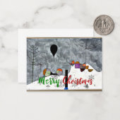 クレエ - 冬の絵, クリスマスの挨拶 ノートカード (正面/裏面インサイチュ)