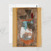 クレエ - 帽子、淑女と小さなテーブル ポストカード (正面/裏面)