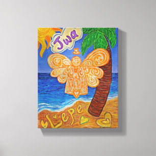 クレオカリブのールエンジェルアートキャンバスプリント絵を描ズ キャンバスプリント