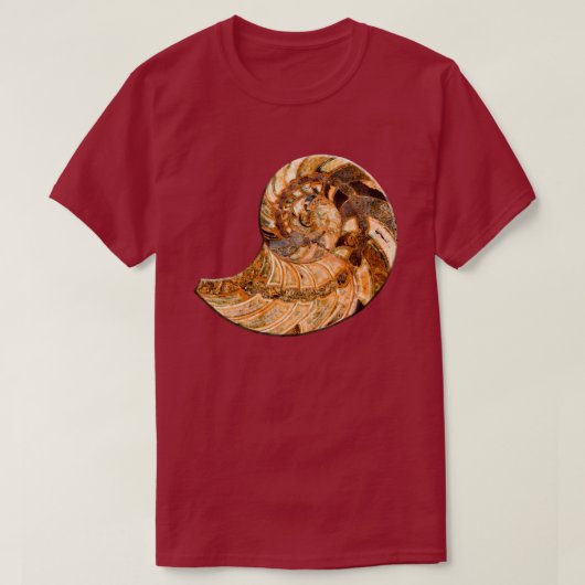 クレオニセラス・クレオン・アンモナイトの化石 Tシャツ (デザイン正面)
